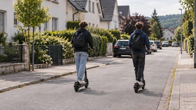 Jugendliche auf E-Scootern