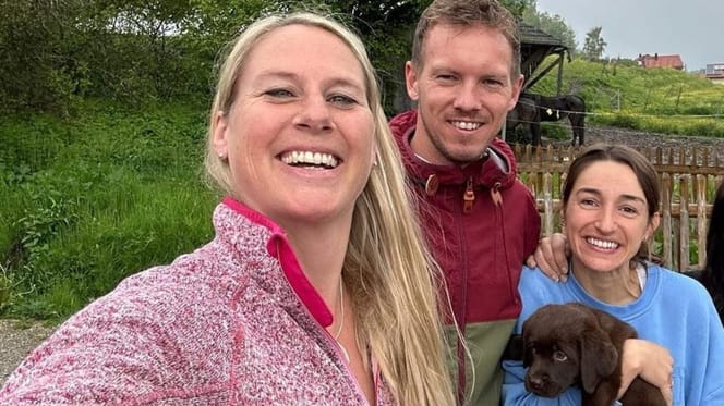 Julian Nagelsmann und Frau mit der Hundezüchterin