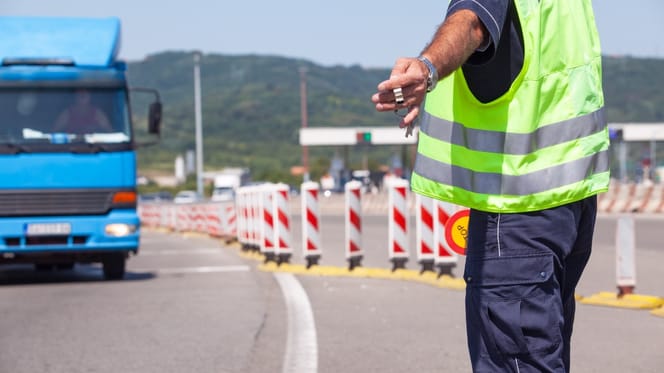 Kontrolle auf der Autobahn