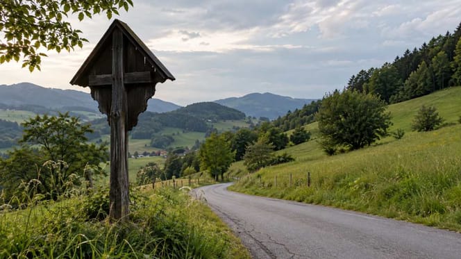 Kreuz an einer Landstraße