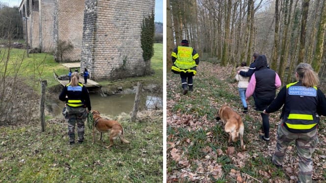 La gendarmerie en intervention avec leur chien
