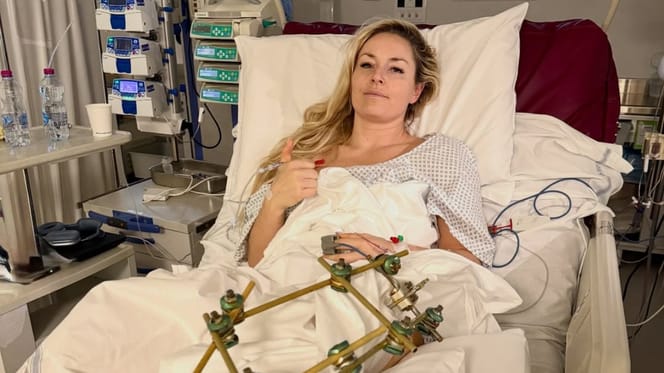Lindsey Vonn im Krankenbett