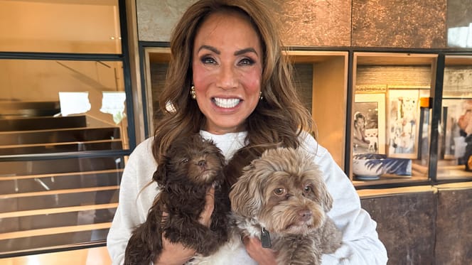 Patty Brard en haar nieuwe pup