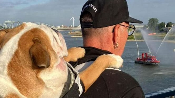 Peet en Bulldog Bep op de Nijmeegse avondvierdaagse