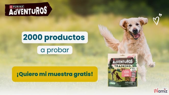 PURINA® ADVENTUROS® Training Salmón: participa y recibe una prueba gratuita.