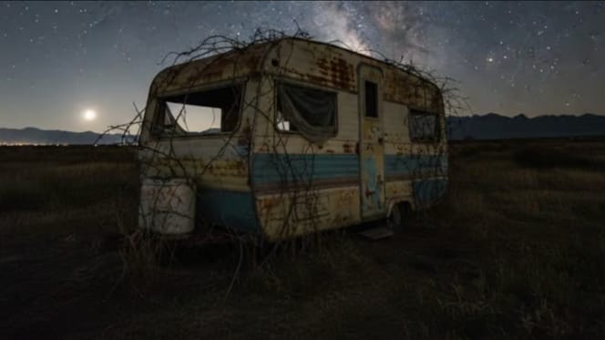 Seltsame Geräusche aus altem Wohnwagen