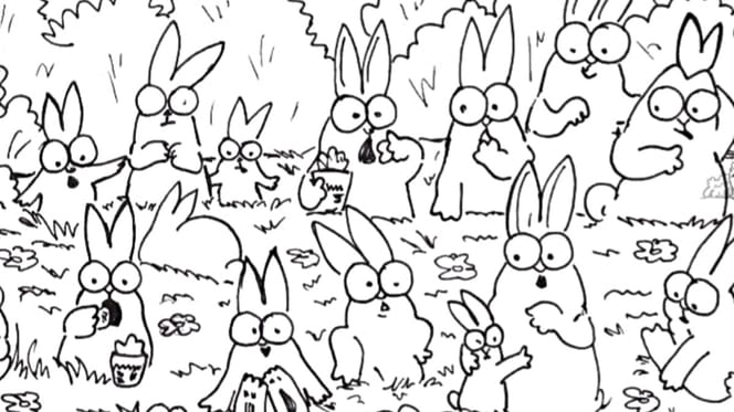 Suchbild Katze unter Hasen