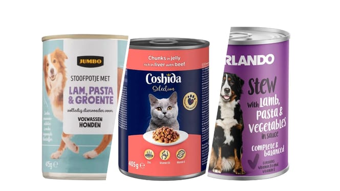 Terugroepactie voor honden-en kattenvoer vanwege plastic stukjes