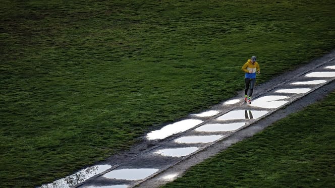 Überraschung beim Joggen