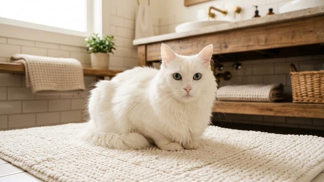 Un gatto bianco
