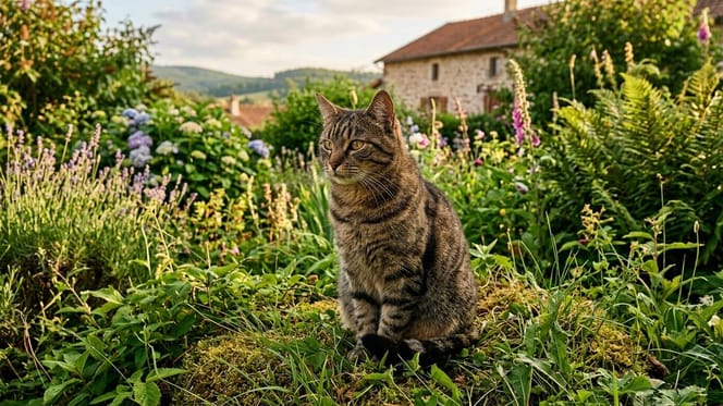Eine Katze in der freien Natur