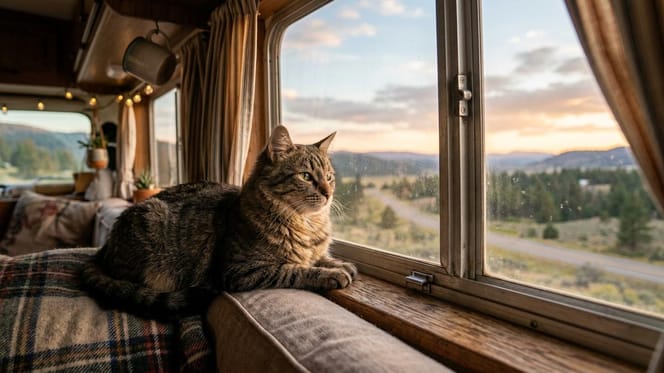 un chat qui regarde à la fenêtre