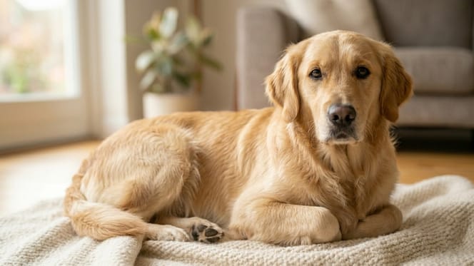 A dog with a healthy coat
