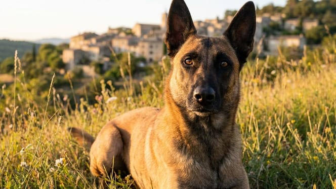 Un chien dans la nature
