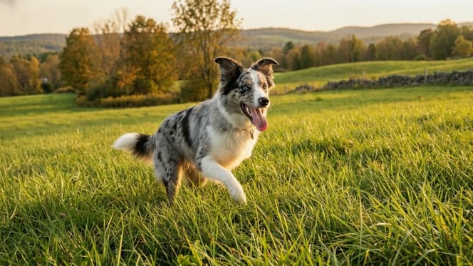 A dog in the grass