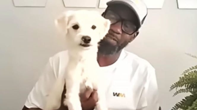 un uomo e un cane