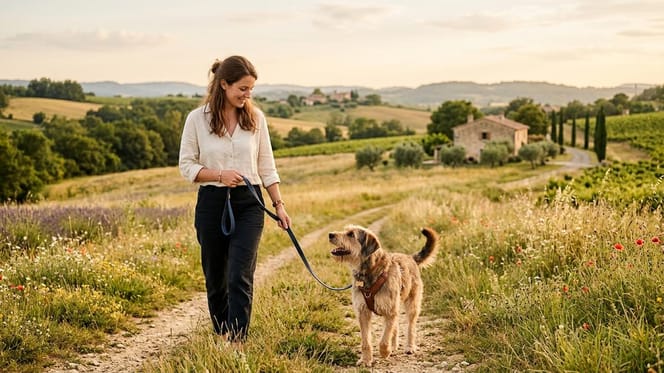 Een vrouw en haar hond