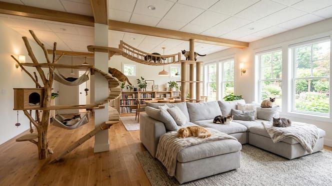 Una maison rénovée pour les chats