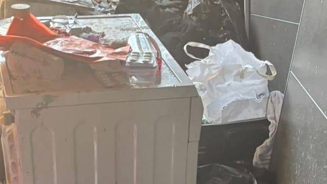 Waschmaschine in der Messie-Wohnung