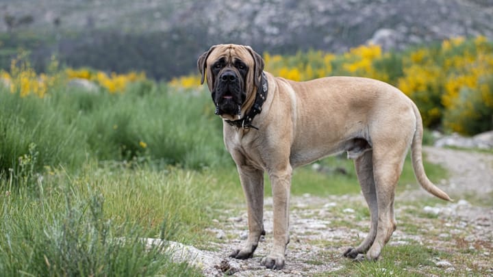 Foto: erwachsener Hund der Rasse Mastiff