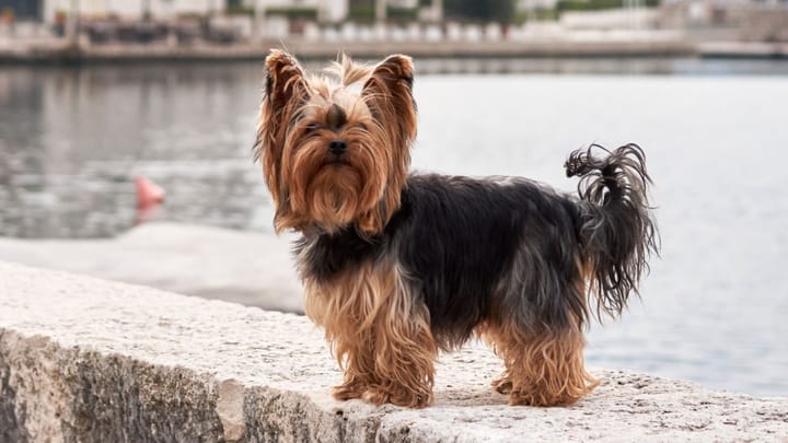 Foto: erwachsener Hund der Rasse Yorkshire Terrier