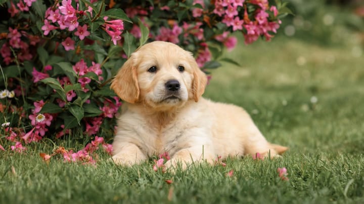 Photo : chien adulte de race Golden Retriever