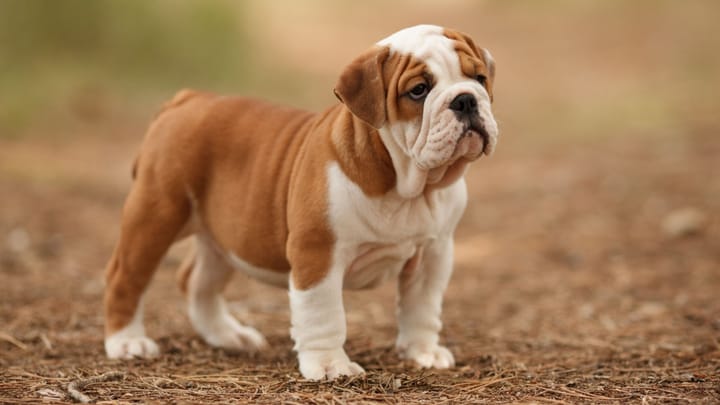 Foto: erwachsener Hund der Rasse Englische Bulldogge
