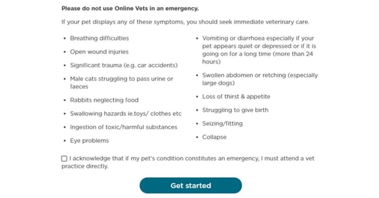 Online Vets Emergency Advice