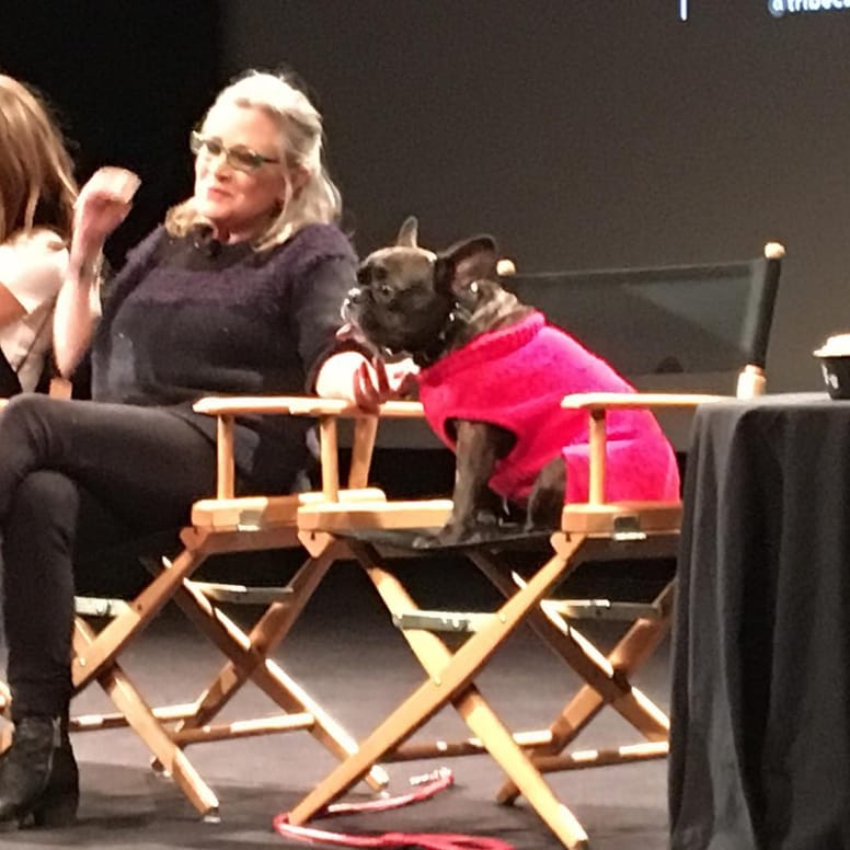 Carrie Fisher et son chien Gary