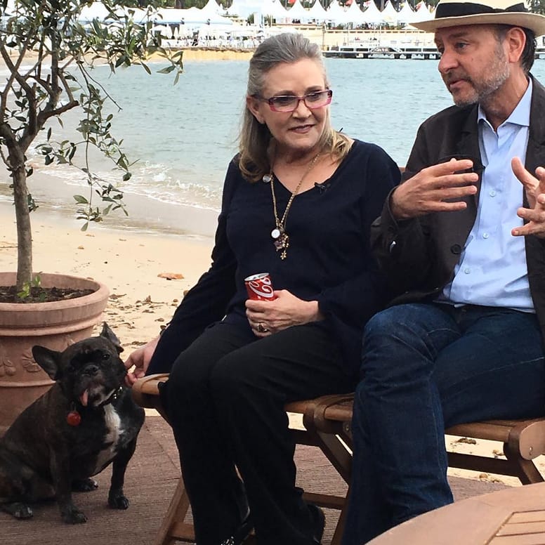 Carrie Fisher et son chien Gary
