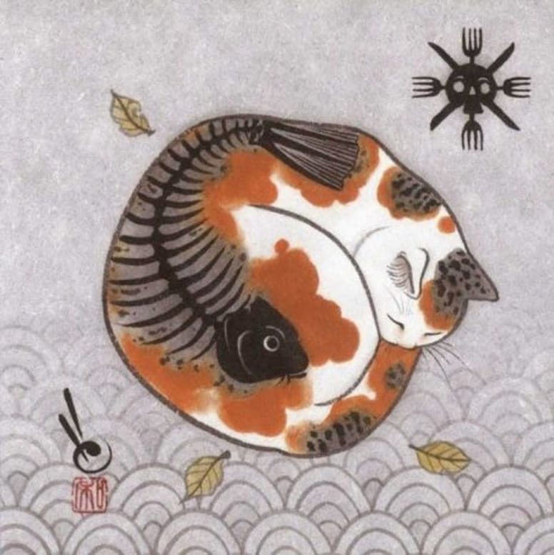 chat poisson tatouage