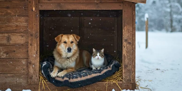 Maison De Chat Rafraîchissante Avec Isolation - Refuge Climatisé Pour Chatons, Chiots Et Lapins Les Jours Chauds