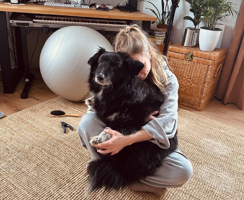 Viktoria Leléka und Hund Sonko