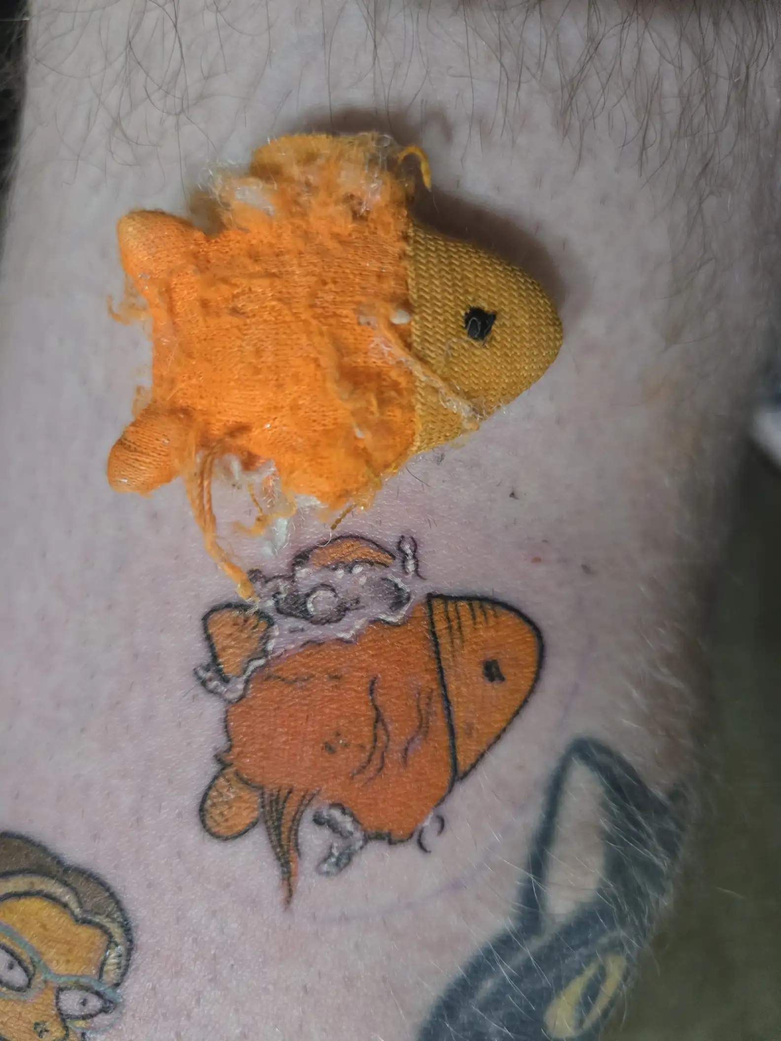 Tattoo-Fisch und Vorlage