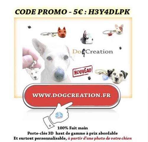 Porte-clé chien personnalisable à partir d'une photo 100% Fait Main