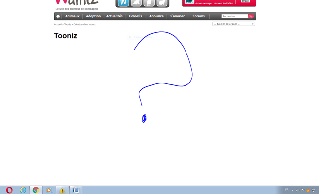je ne peux pas faire de tooniz :(