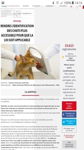 Trop cool ma pétition est lancée !!