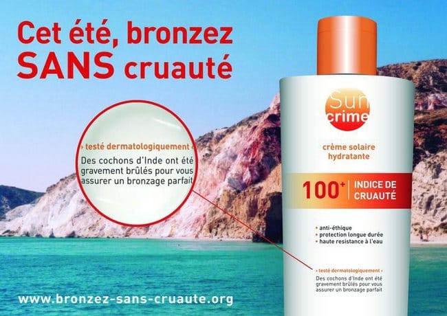 cremes solaires testes sur animaux