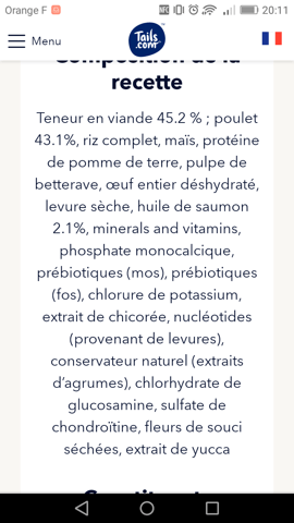 Avis composition croquettes