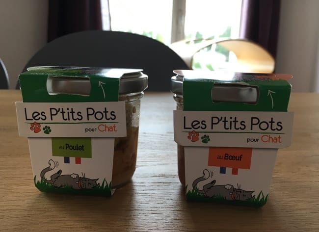 Je vends des petits pots de plats pour chat de la marque  Dr Foodlittle