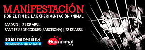 Espagne : la manifestation contre la vivisection a été un succès 