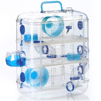 Cage rodylounge "trio bleu" pour hamster