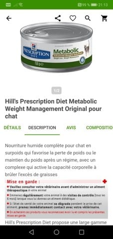 Pâtée de régime