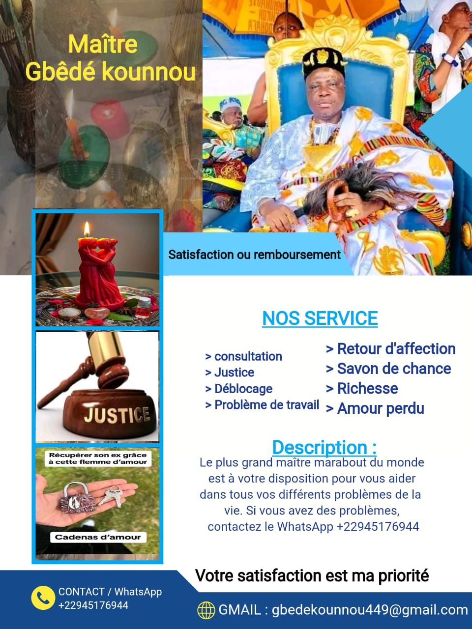 +22945176944 il più grande maestro Marabout del mondo