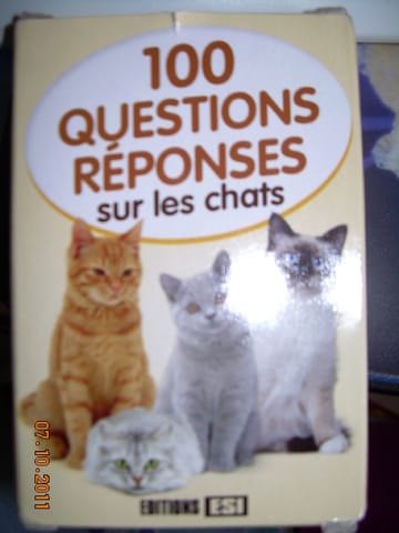 je vous propose un petit jeux que je viens d'acheter sur les chats 100 questions réponses