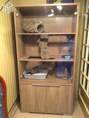 A vendre cage meuble aménagé pour chinchilla