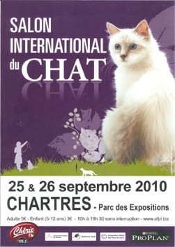 Salon du chat de Chartres 25 et 26 septembre 2010