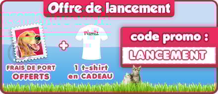 Offre de lancement de la boutique wamiz!