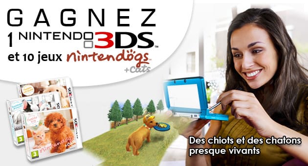 Concours Nintendogs + cats : une console 3DS + 10 jeux à gagner !
