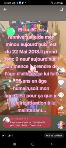 Anniversaire de mon minou